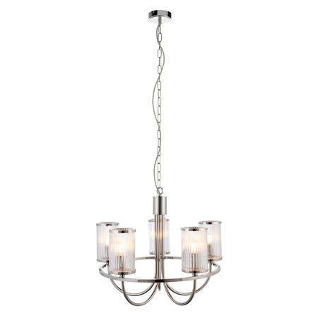Henbury 5 Pendant Light Bright Nickel