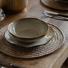 Organic Ridged Pasta Bowl Stone (4pk) 220x55mm