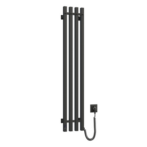 Elektryczny grzejnik łazienkowy CZARNY LEVANTE Sensor 210х1200 Prawa strona podłączenia, sterowanie dotykowe, regulator temperatury, Timer wyłączania
