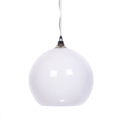 NOWOCZESNA LAMPA WISZĄCA SZKLANA BIAŁA MOLTON