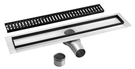 MANUS ONDA odpływ liniowy ze stali nierdzewnej z rusztem, L-950, DN50, czarny mat