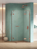 Kabina prysznicowa EVENTA COPPER SHINE 2D prostokątna 100x90x200 szkło czyste 8mm Active Shield 2.0