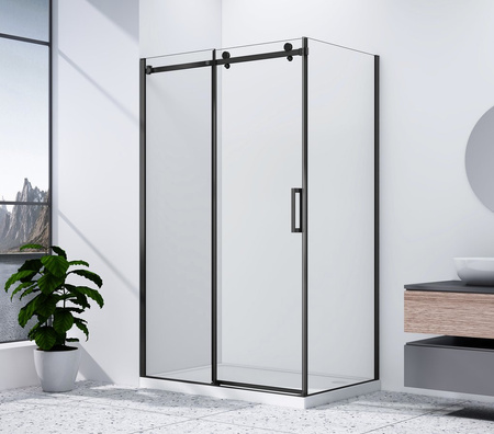 DRAGON BLACK kabina prysznicowa 1200x900mm wariant L/P