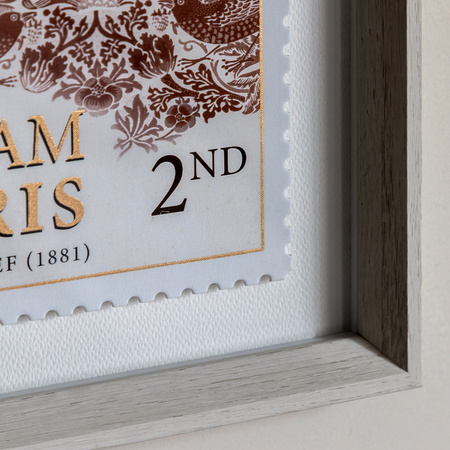 Obraz w ramie „William Morris Stamp Red” – czerwony, 30,5 × 3 × 36 cm, zestaw 2 szt.