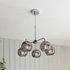 Dimple 5 Pendant Light Chrome