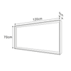 SORT lustro z oświetleniem LED 120x70cm, czarny mat