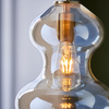 Kelda Shaped Pendant Satin Brass Champagne