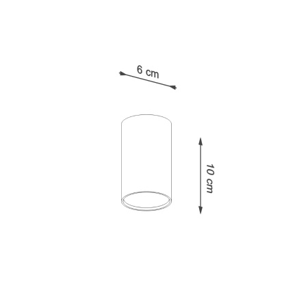 Plafon LAGOS 10 czarny