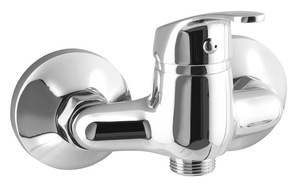 AQUALINE 35 bateria umywalkowa ścienna 3/4", rozstaw 100mm, bez wylewki, chrom