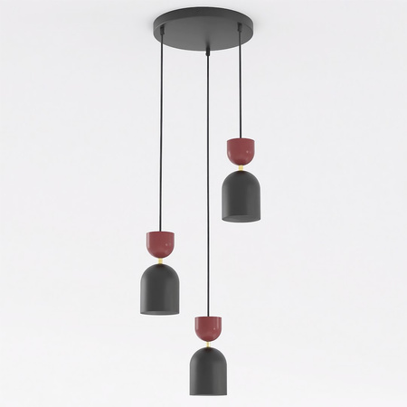 GAUDI 3PREM BLACK BURGUNDY
