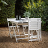Lindos White Folding Dining Set