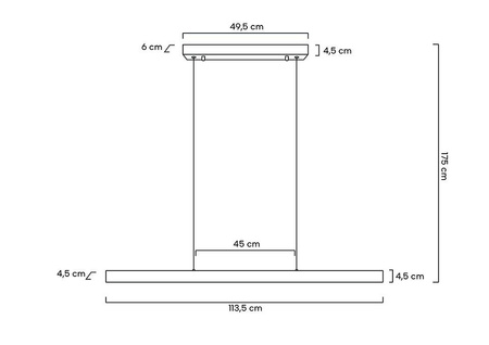 MOOSEE lampa wisząca LINER czarna