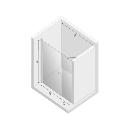 DRZWI WNĘKOWE NEW SOLEO  U 120x195 CZYSTE 6mm ACTIVE SHIELD