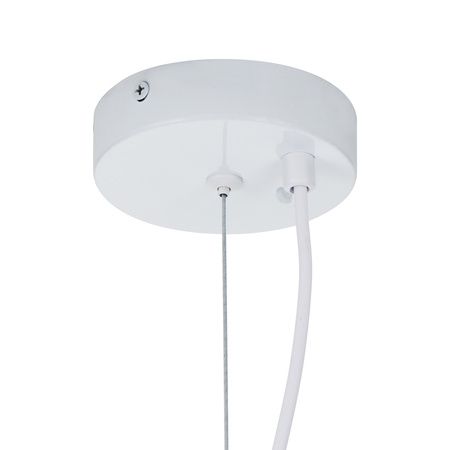 Lampa wisząca STONE 40 cm - biała boho, japadni, wabi-sabi