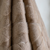 Chevron Rabbit Faux Fur Throw Mink 1300x1700mm