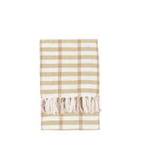 Arvo Grid Woven Throw Green / Rust 1300x1700mm