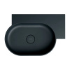 OVO M+ umywalka nablatowa/wisząca - prawa, 64 x 44 cm, black lava mat