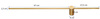 Lampa ścienna SPARO 100 cm - kinkiet złoty,  prosty, długi LED