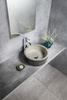PRIORI umywalka ceramiczna nablatowa, średnica 41cm, granit