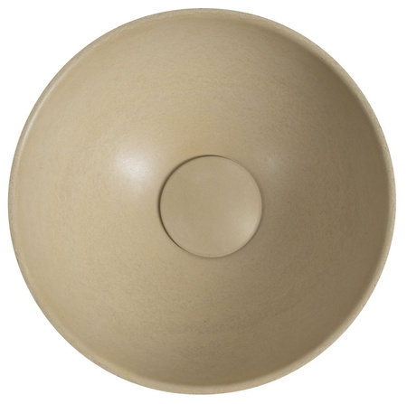 MINOR umywalka betonowa nablatowa, średnica 26cm, żółty mat