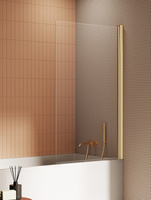 NZ4 Parawan nawannowy NEW SOLEO GOLD BRUSHED 1D U 50x140 szkło czyste 6mm Active Shield 2.0