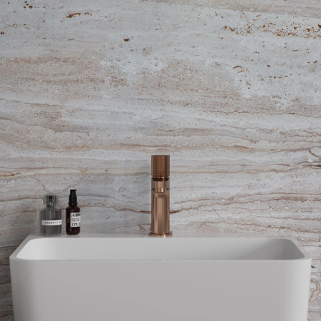 CONTOUR bateria umywalkowa, miedź szczotkowana