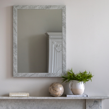 Romano Rectangle Mirror Marbled White 570x770mm