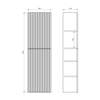 NELIO STRIP słupek wysoki 50x172x32cm, 2 drzwiczki, lewy/prawy, agila