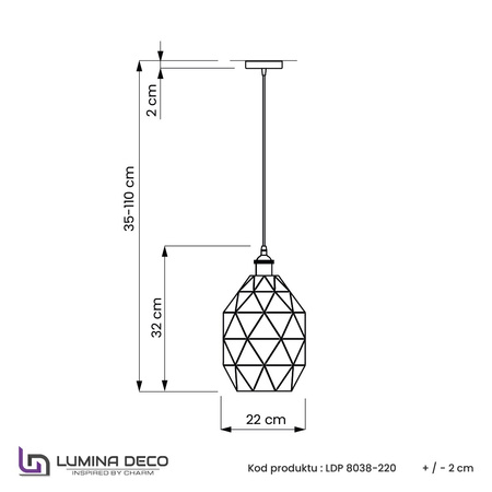 LAMPA NOWOCZESNA WISZĄCA BIAŁO-CHROMOWANA PESTICO