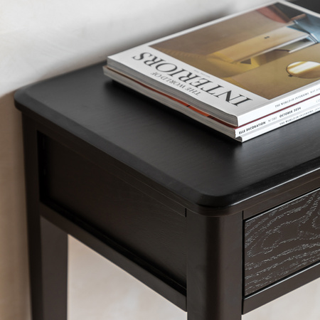 Acton 2 Drawer Console Black 1100x360x760mm