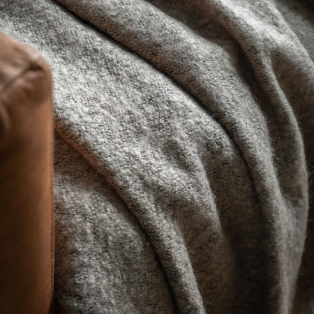 Melange Acrylic Throw Light Grey1300x1500mm