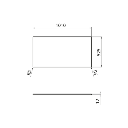 LOREA blat Rockstone 101x1,2x52,5cm, black attica