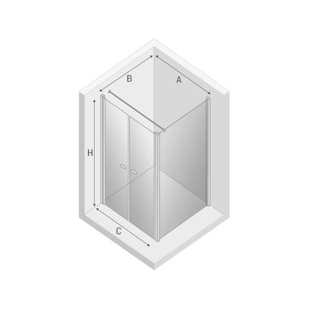 KABINA NEW SOLEO PROSTOKĄTNA U 80x90x195 CZYSTE 6mm ACTIVE SHIELD