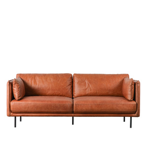 Sofa Wigmore z brązowej skóry