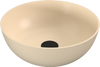 BANERA ROUND umywalka kompozytowa nablatowa, średnica 39cm, beż mat