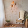 Wriggle 3 Floor Lamp Brushed Aged Brass