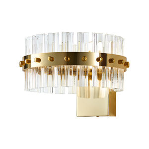 Lampa Ścienna AURA 18 cm - Kinkiet LED, kryształowy, złoty
