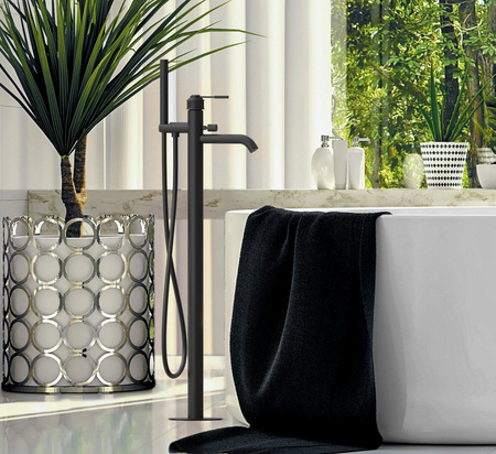 VERSI bateria wannowa wolnostojąca, czarny mat