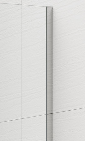 ESCA CHROME jednoczęściowa kabina przysznicowa Walk-In, montaż przy ścianie, szkło mat dymione, 1300 mm