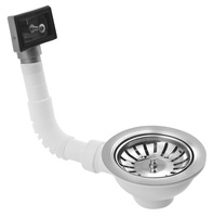 Odpływ zlewozmywakowy 6/4", z przelewem, stal nierdzewna