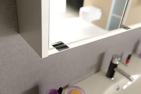 BATU szafka z lustrem 2x LED, 100x71x15cm, biały