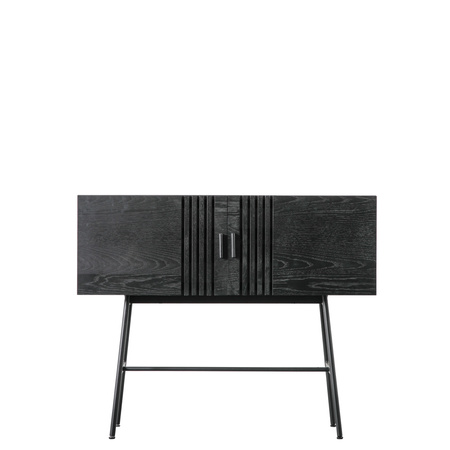 Kredens Holsen z 2 drzwiami, czarny, 1200 x 420 x 970 mm