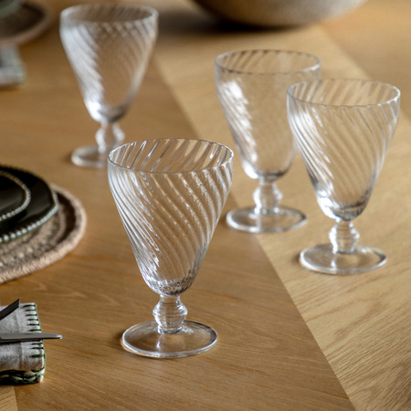 Swirl Wine Glass Clear (4pk) 92x92x145mm