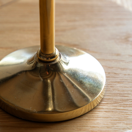 Bow Dinner Candle Holder Gold 100x100x245mm