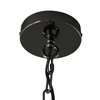 Lampa wisząca DARLING 60 cm - żyrandol czarny połysk z białym abażurem