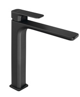 SPY Bateria umywalkowa wysoka z przedłużoną wylewką, czarny mat