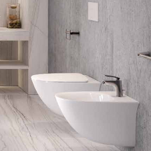 SENSATION Bidet podwieszany 48 x 38 cm biały połysk
