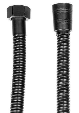 POWERFLEX wąż prysznicowy metalowy, 120cm, czarny mat