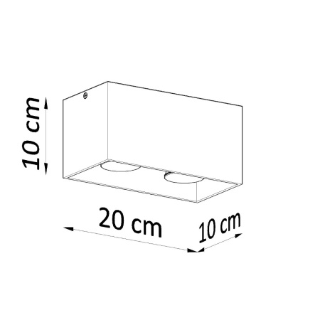 Plafon QUAD MAXI czarny