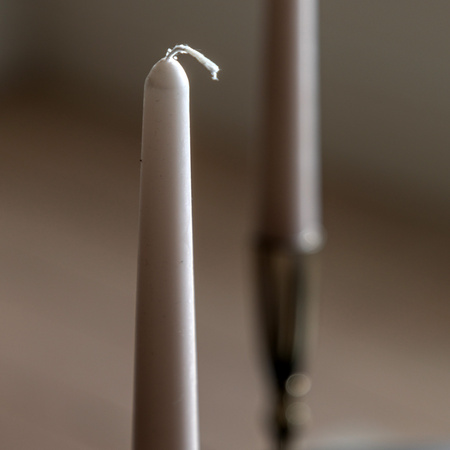 Tapered Dinner Candles Taupe (8pk) 20x20x250mm